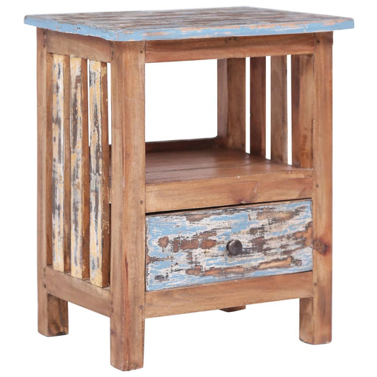 Bedside Cabinet | Brown and Blue | Solid mahogany wood | Medium