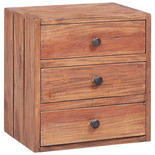 Bedside Cabinet | Natural Mahogany | Mahogany Wood | 35x25x35 cm