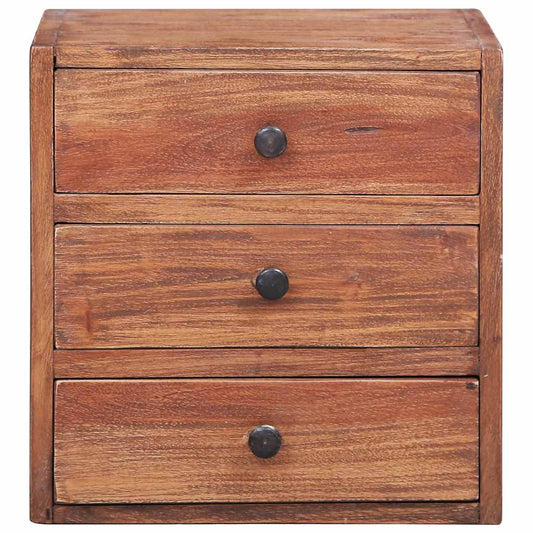 Bedside Cabinet | Natural Mahogany | Mahogany Wood | 35x25x35 cm