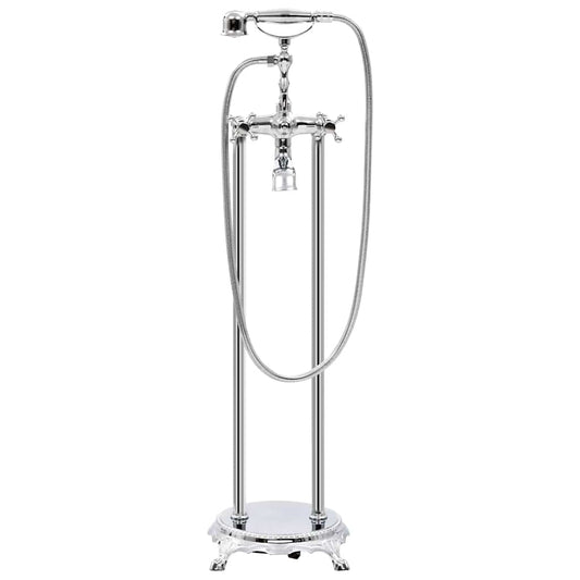Freestanding Bathtub Faucet Stainless Steel 99.5 cm Silver