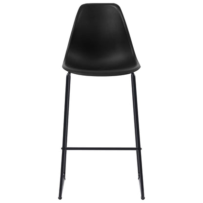 Bar Chairs 4 pcs Black Plastic