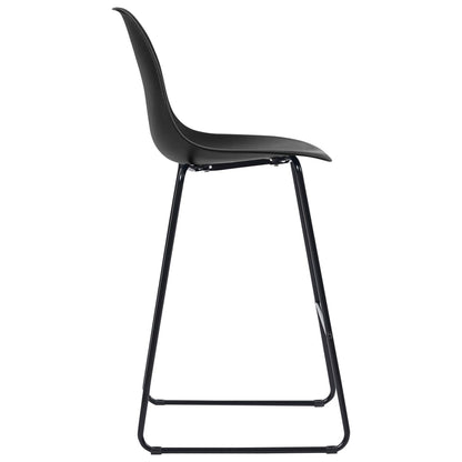 Bar Chairs 4 pcs Black Plastic