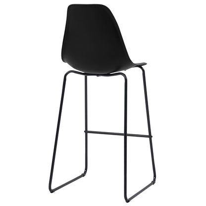 Bar Chairs 4 pcs Black Plastic