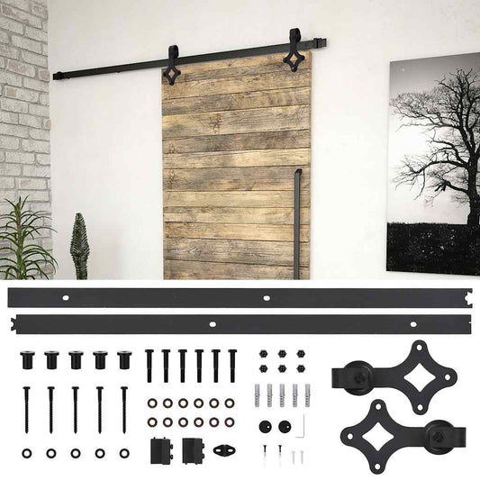 Sliding Door SKIEN Hardware Kit 183 cm Steel Black