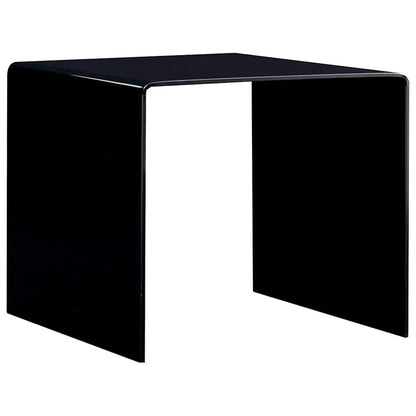 284723 vidaXL Coffee Table Black 50x50x45 cm Tempered Glass