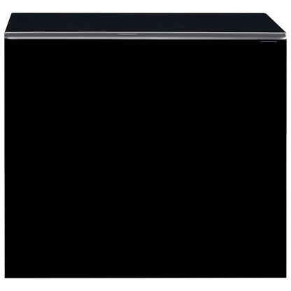 284723 vidaXL Coffee Table Black 50x50x45 cm Tempered Glass