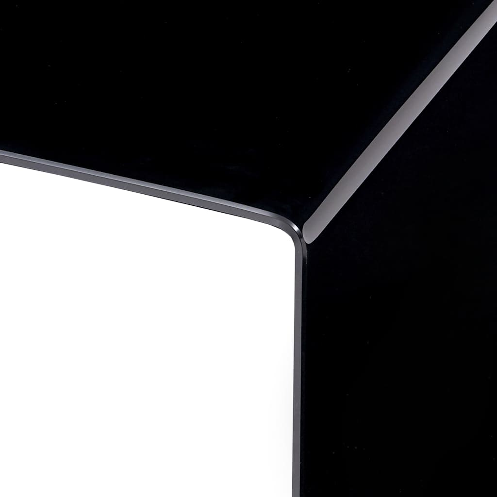 284723 vidaXL Coffee Table Black 50x50x45 cm Tempered Glass
