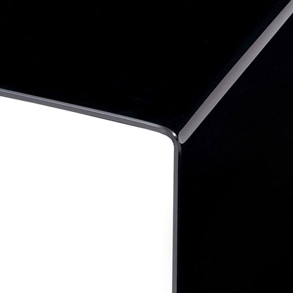 284723 vidaXL Coffee Table Black 50x50x45 cm Tempered Glass