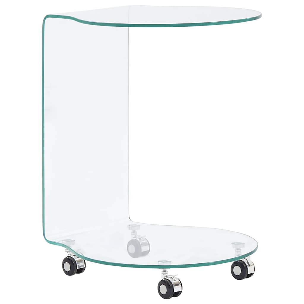 284725 vidaXL Coffee Table 45x40x58 cm Tempered Glass