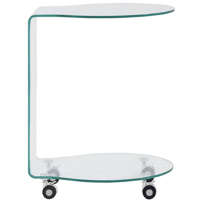284725 vidaXL Coffee Table 45x40x58 cm Tempered Glass