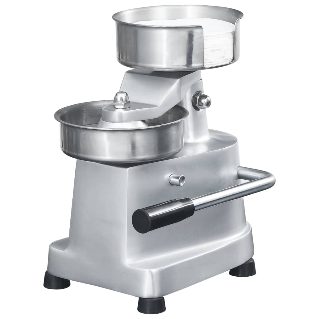 Hamburger Press Machine with 500 Patty Papers Aluminium 10 cm
