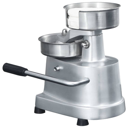 Hamburger Press Machine with 500 Patty Papers Aluminium 10 cm