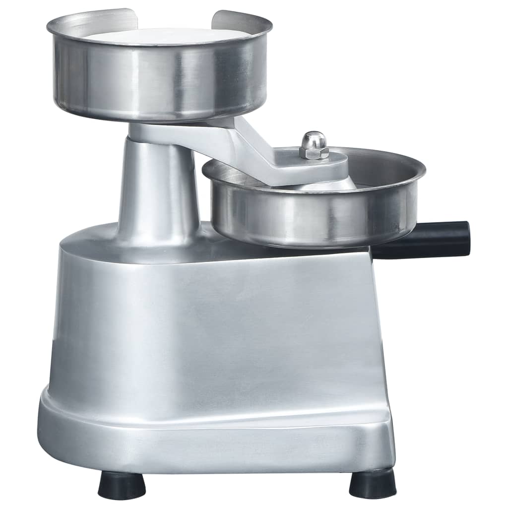 Hamburger Press Machine with 500 Patty Papers Aluminium 13 cm