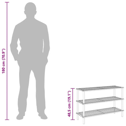 3-Tier Shoe Rack Solid Fir Wood