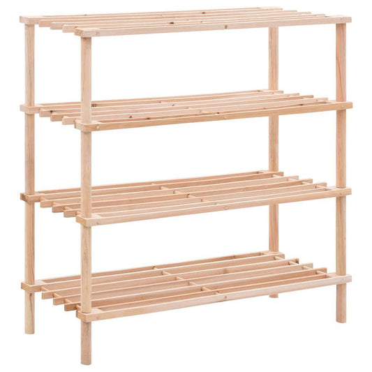 Shoe Rack | Natural Wood | Solid Fir Wood | Medium | Shoe Rack
