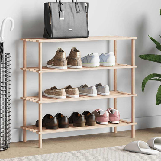 Shoe Rack | Natural Wood | Solid Fir Wood | Medium | Shoe Rack