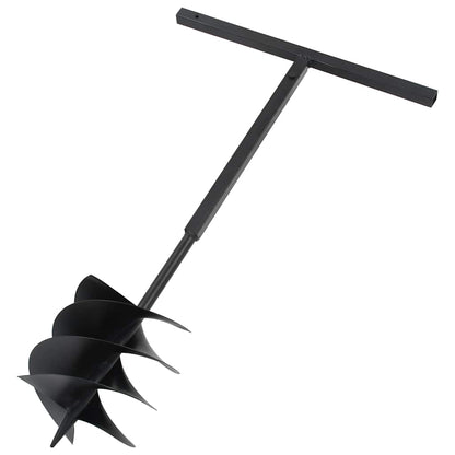 145258 vidaXL Ground Drill with Handle 250 mm Steel Black