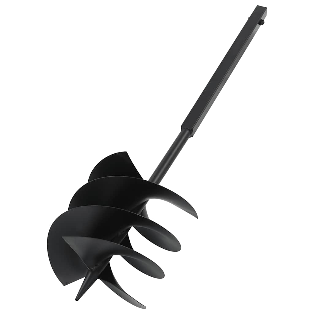 145258 vidaXL Ground Drill with Handle 250 mm Steel Black