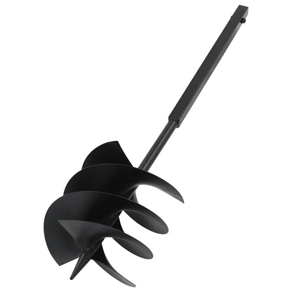 145258 vidaXL Ground Drill with Handle 250 mm Steel Black