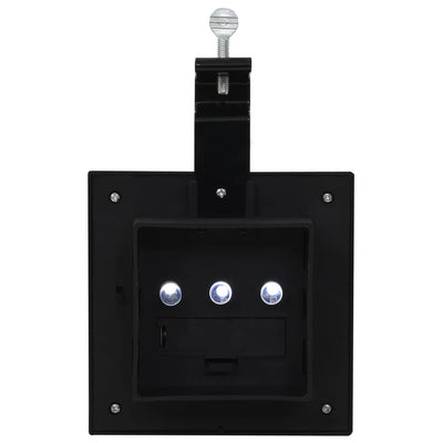 Outdoor Solar Lamps 12 pcs LED Square 12 cm Black