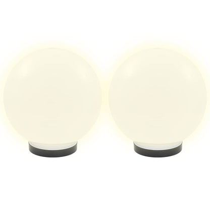 LED Bowl Lamps 4 pcs Spherical 25 cm PMMA