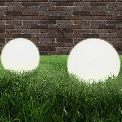 LED Bowl Lamps 4 pcs Spherical 40 cm PMMA