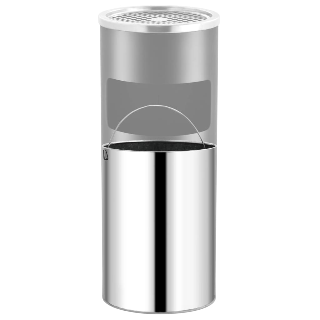Ashtray Dustbin Hotel 30 L Steel Black
