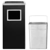 Ashtray Dustbin Hotel 45 L Steel Black