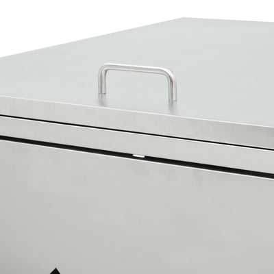Single Wheelie Bin Shed 240 L Stainless Steel
