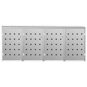Quadruple Wheelie Bin Shed 240 L Stainless Steel