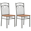 Dining Chairs 2 pcs Brown MDF