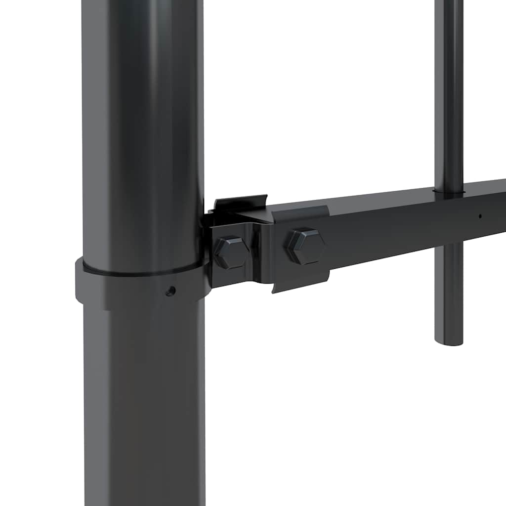 Garden Fence with Spear Top Steel 1005x80 cm Black