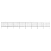 Garden Fence with Hoop Top Steel 13.6x1.2 m Black