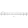 Garden Fence with Hoop Top Steel 13.6x1.2 m Black