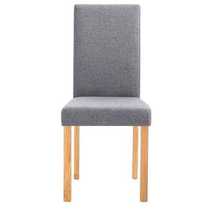 Dining Chairs 6 pcs Light Gray Fabric
