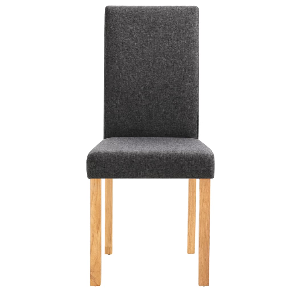 Dining Chairs 6 pcs Dark Gray Fabric