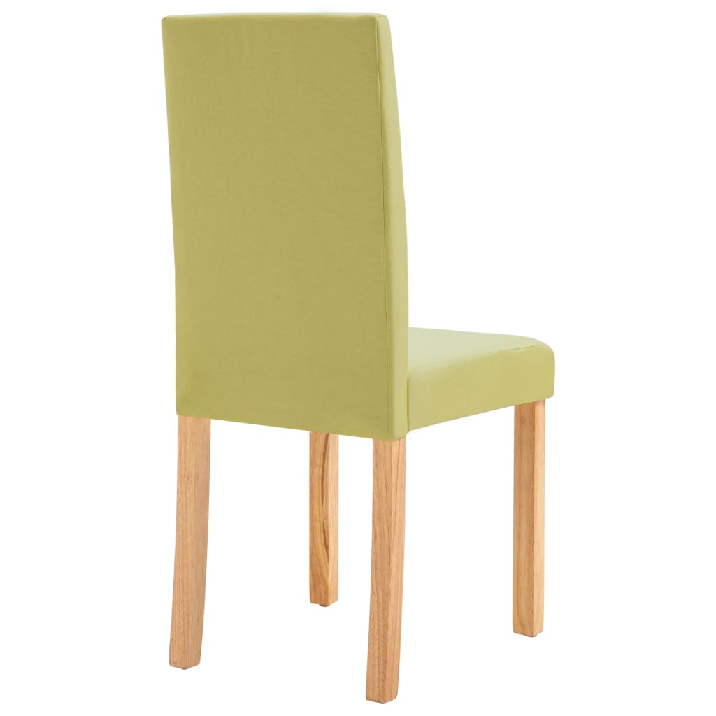 Dining Chairs 6 pcs Green Fabric