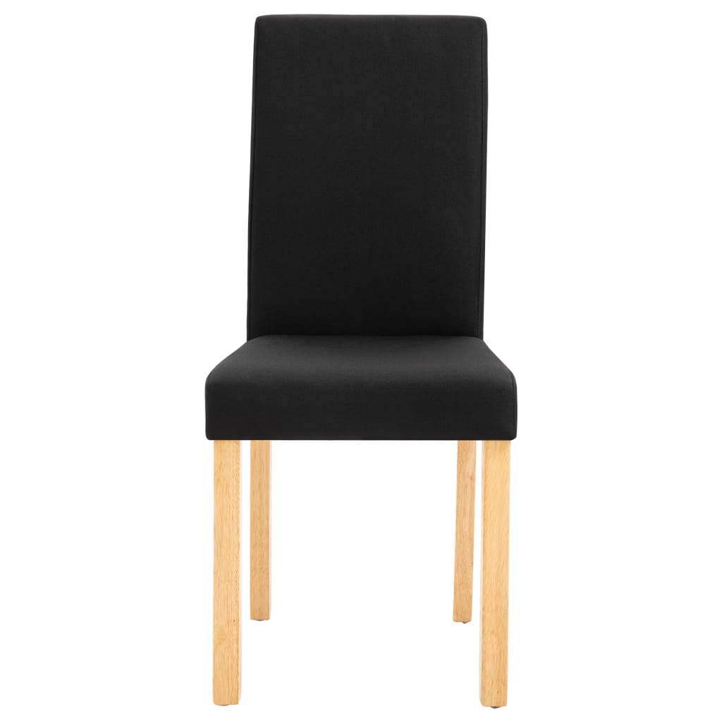 Dining Chairs 6 pcs Black Fabric