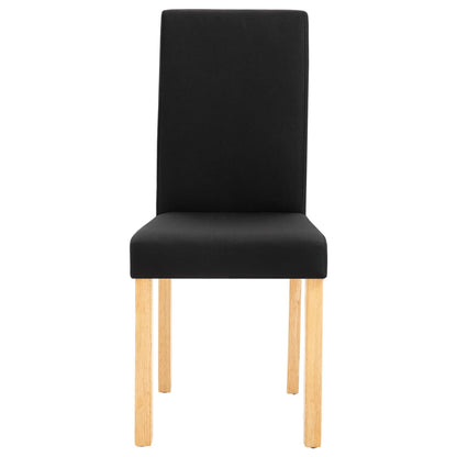 Dining Chairs 6 pcs Black Fabric
