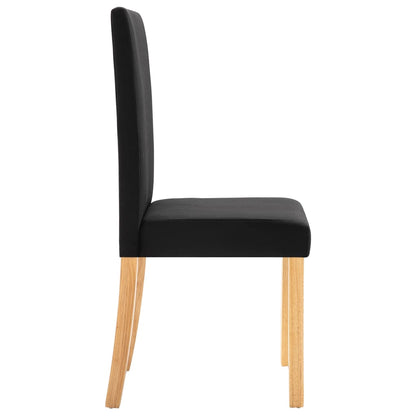 Dining Chairs 6 pcs Black Fabric