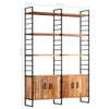 4-Tier Bookcase 124x30x180 cm Solid Acacia Wood