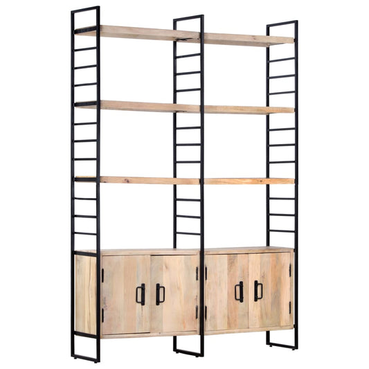Bookcase | Brown and Black | Solid mango wood and powder-coated iron