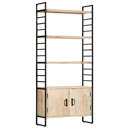 Bookcase | Brown and Black | Solid mango wood and powder-coated iron