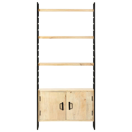 Bookcase | Brown and Black | Solid mango wood and powder-coated iron