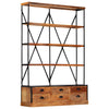 4-Tier Bookcase with 6 Drawers 122x36x181 cm Solid Mango Wood