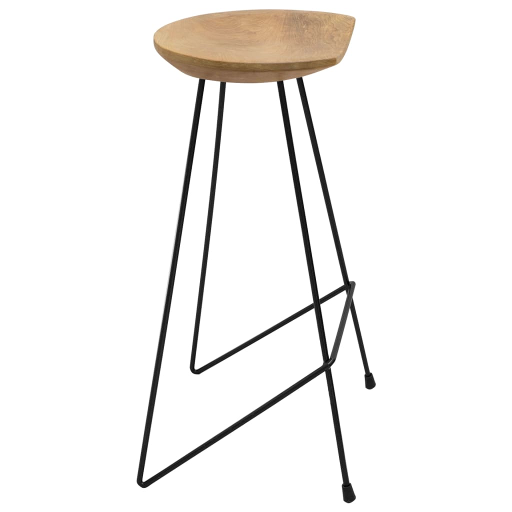 Bar Stools 2 pcs Solid Teak Wood