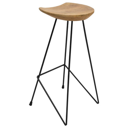 Bar Stools 2 pcs Solid Teak Wood