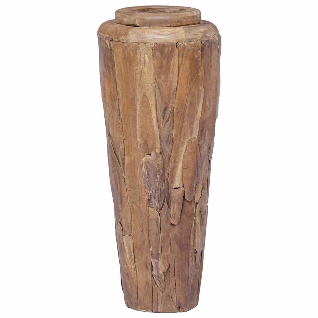 285209 vidaXL Decoration Vase 40x100 cm Solid Teak Wood