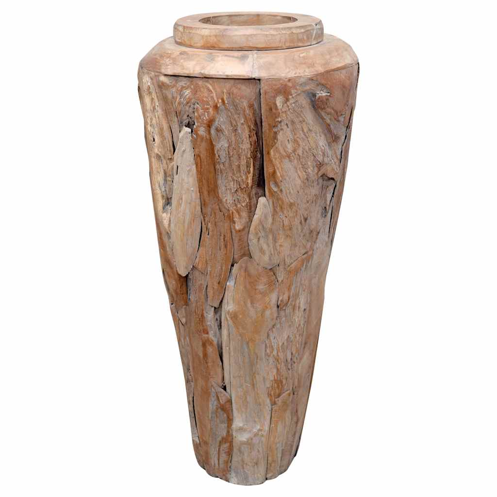 285209 vidaXL Decoration Vase 40x100 cm Solid Teak Wood