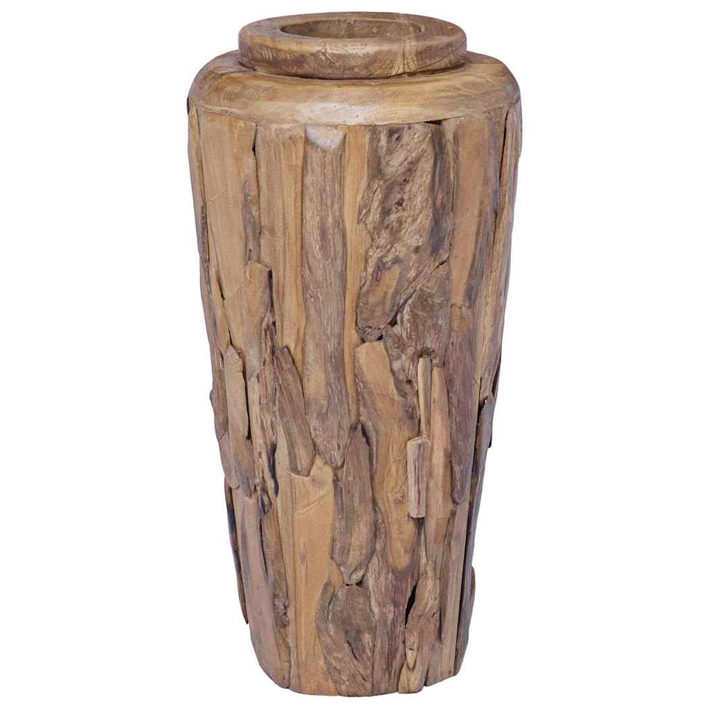 285210 vidaXL Decoration Vase 40x80 cm Solid Teak Wood